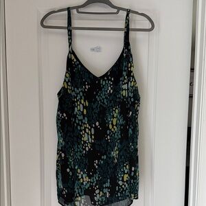 Torrid Black and Green Patterned Camisole